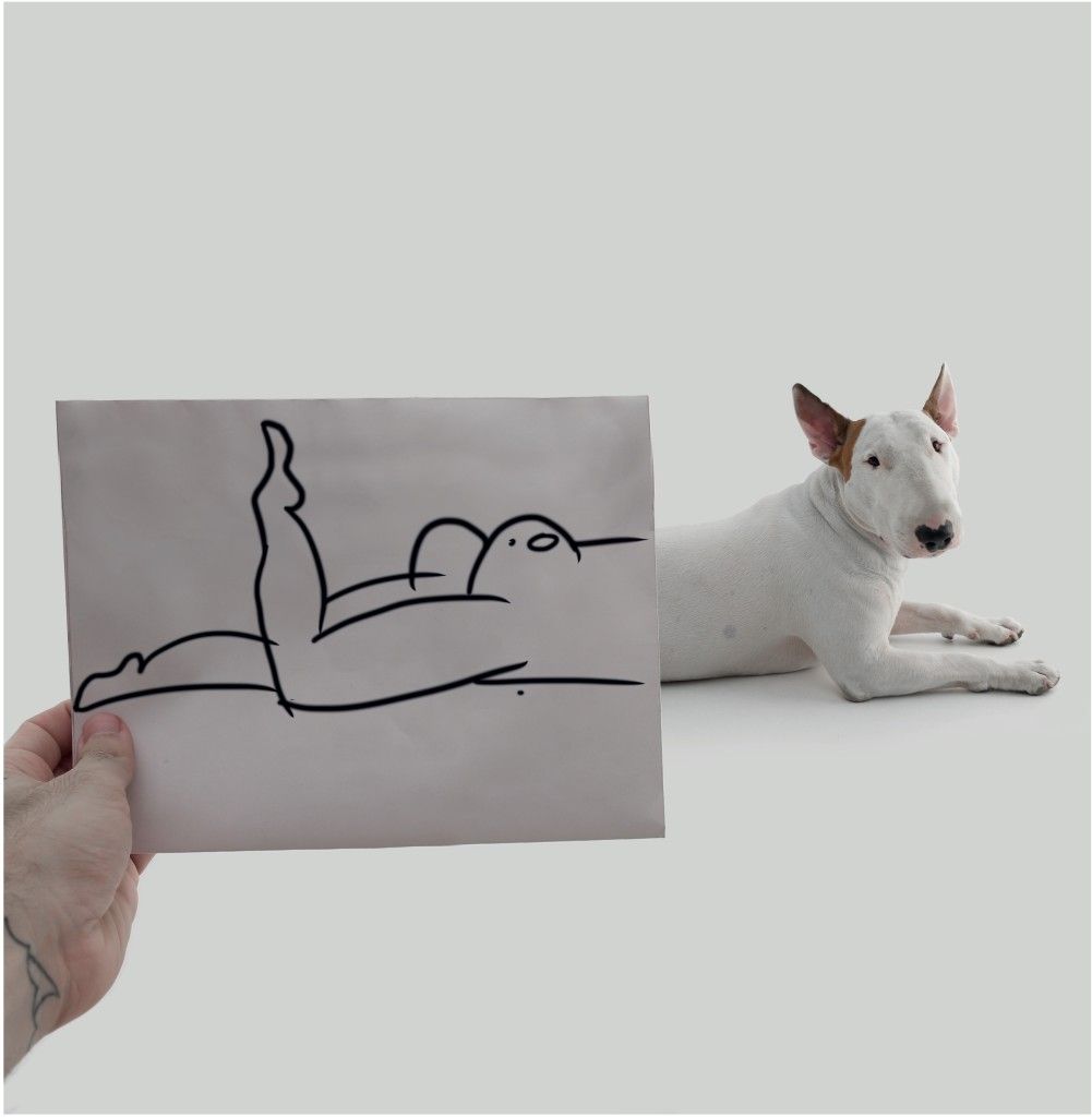 Hand-Painted "Dapper Dog" Striped Dish | Artisan Ceramic Jewelry Tray | Custom Pet Portrait