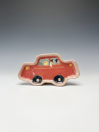 Hand-Painted "Just Married" Car Dish | Bride, Groom & Pets | Unique Artisan Wedding Gift