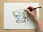 Hand-Painted "Boots the Cat" Checkered Mug | Artisan Ceramic Coffee Cup | Custom Pet Portrait