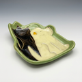 Hand-Painted "Best Buds" Shaped Dog Dish | Artisan Ceramic Trinket Tray | Custom Pet Portrait Available