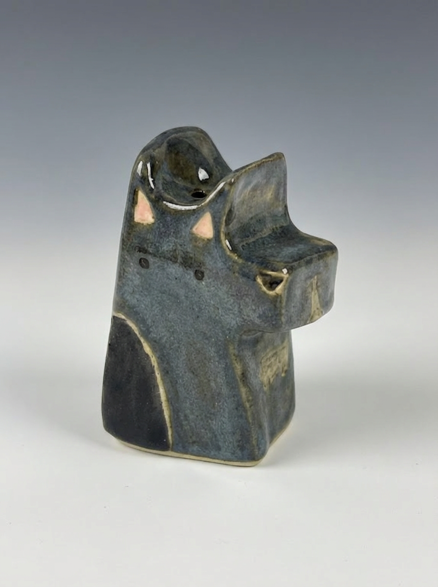 Hand-Sculpted "Zen Dog" Incense Holder | Artisan Ceramic Aromatherapy | Custom Paint Available