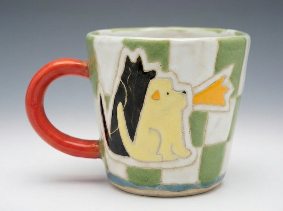 Hand-Painted "Double Trouble" Dog Mug | Pet Ceramics Customization | Custom Pet Gift