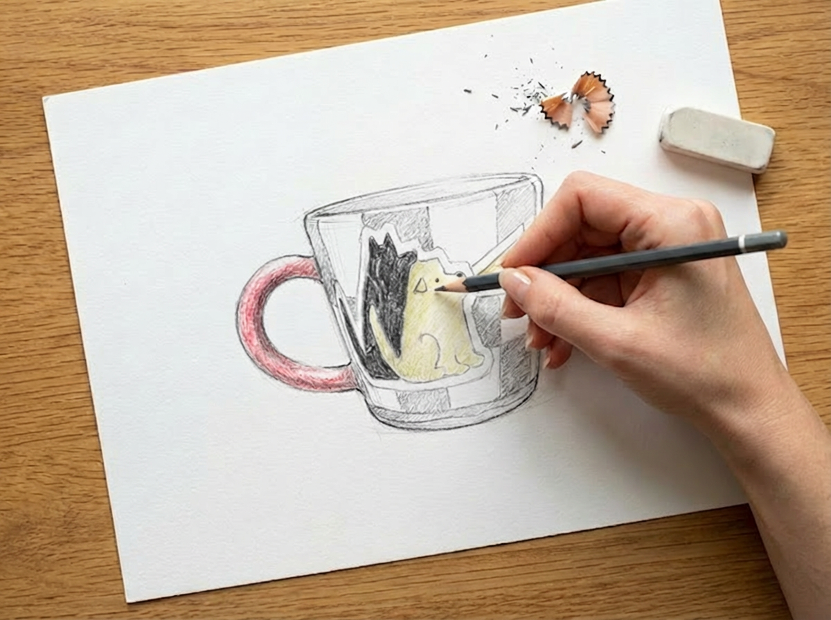 Hand-Painted "Double Trouble" Dog Mug | Pet Ceramics Customization | Custom Pet Gift