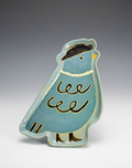 "Madame Blue" Hand-Painted Ceramic Pigeon Dish | Inspired by a Real Pet | Quirky Jewelry Tray
