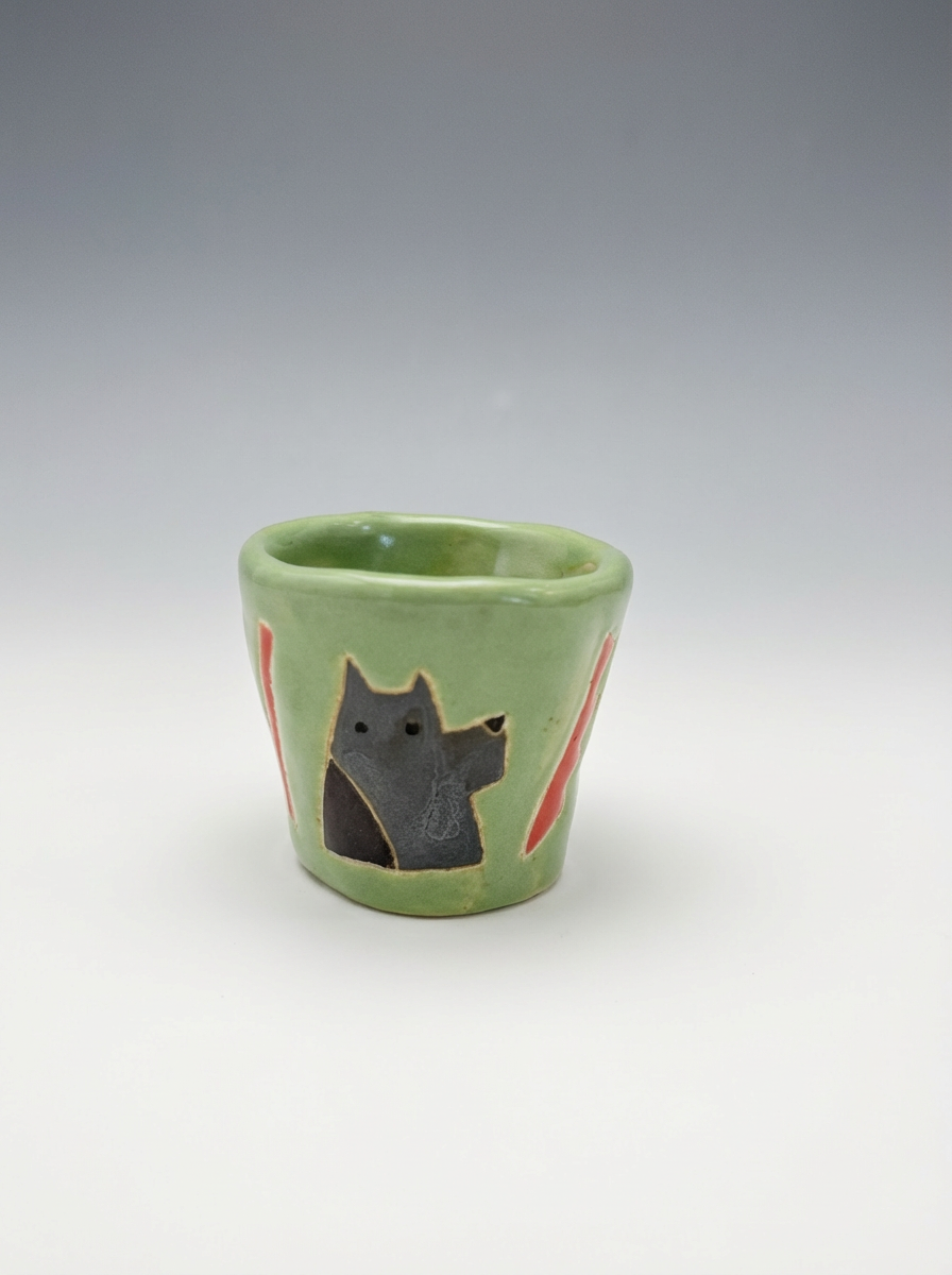 Hand-Painted "Furry Friends" Mini Cup | Artisan Sake Cup & Ring Holder | Custom Pet Gift