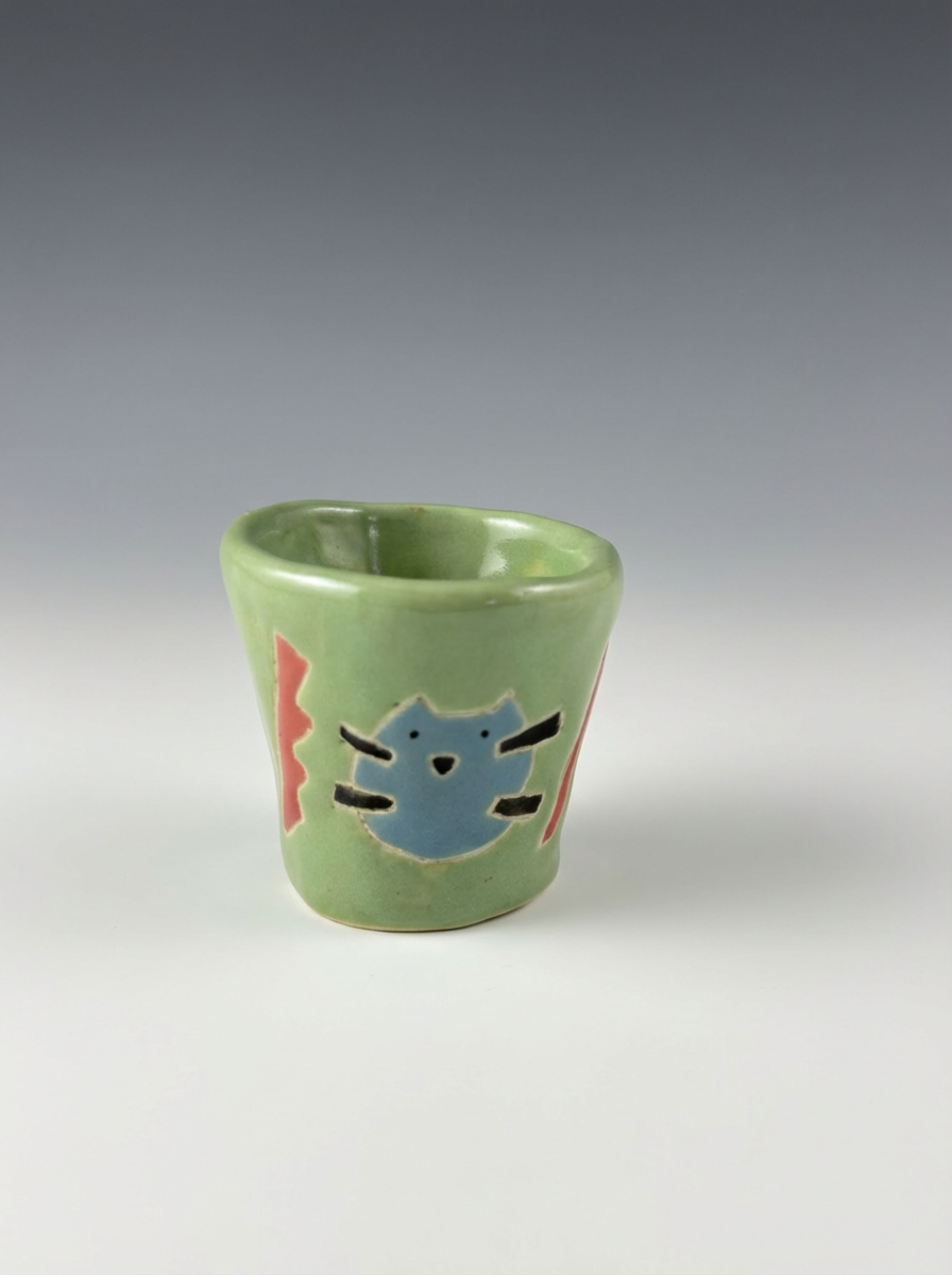 Hand-Painted "Furry Friends" Mini Cup | Artisan Sake Cup & Ring Holder | Custom Pet Gift