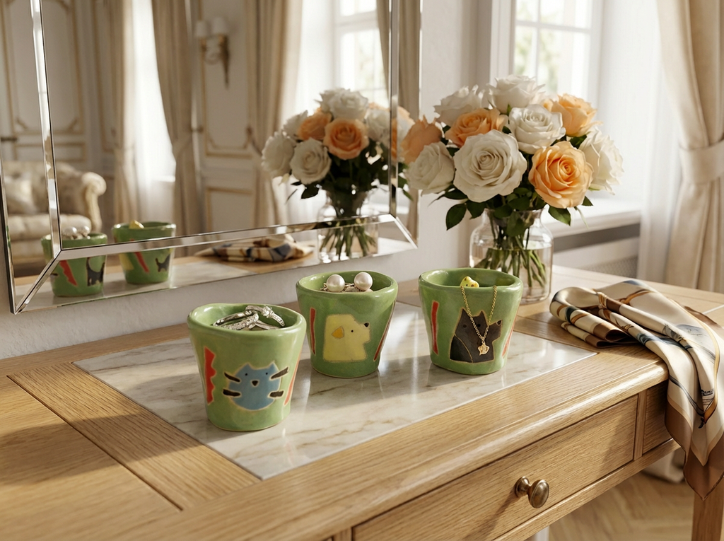 Hand-Painted "Furry Friends" Mini Cup | Artisan Sake Cup & Ring Holder | Custom Pet Gift