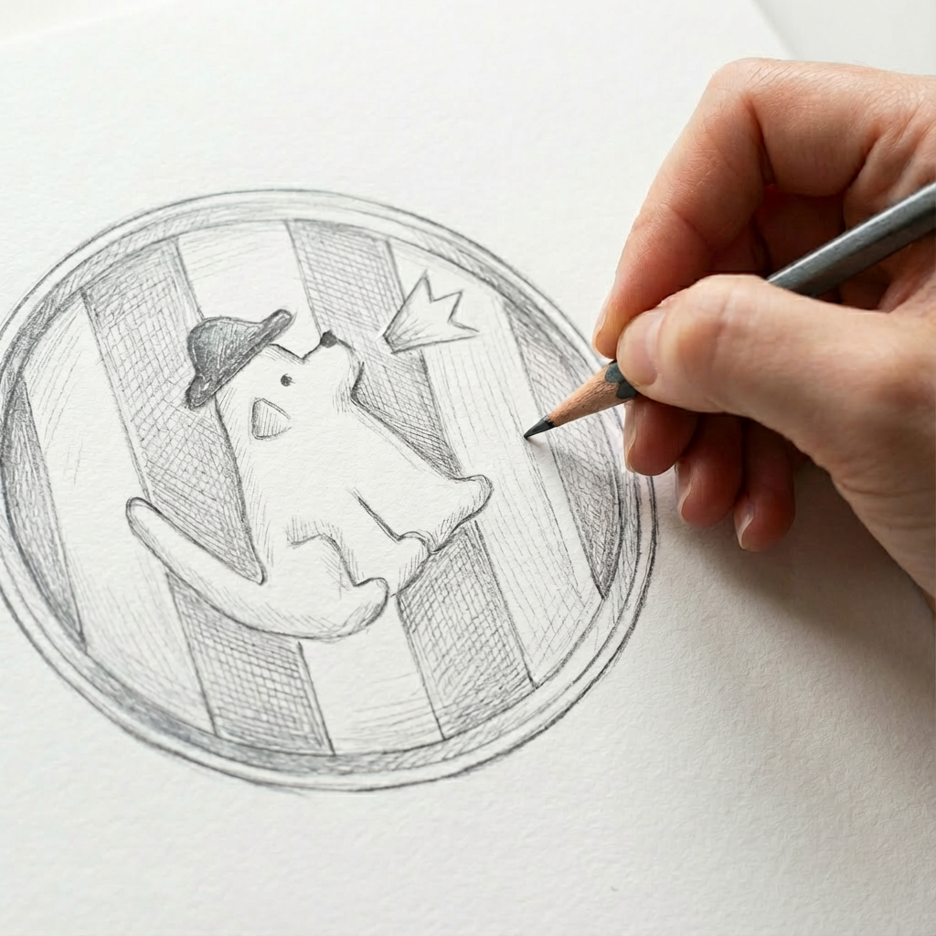 Hand-Painted "Dapper Dog" Striped Dish | Artisan Ceramic Jewelry Tray | Custom Pet Portrait