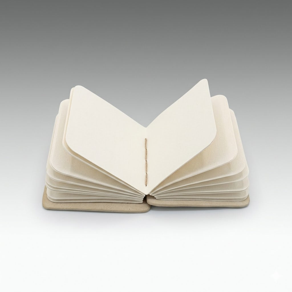 Handmade Ceramic Pocket Journal | Unique Artisan Sketchbook & Diary‘3.5*3.5in