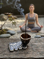 Handcrafted Jingdezhen Zisha Incense Holder | Quirky Zen Ash Catcher & Meditation Decor
