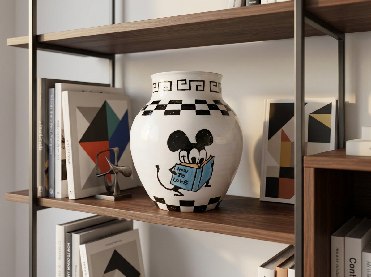 The "Retro Remix" Collection: Hand-Painted Pop Art Vases (8 inch)