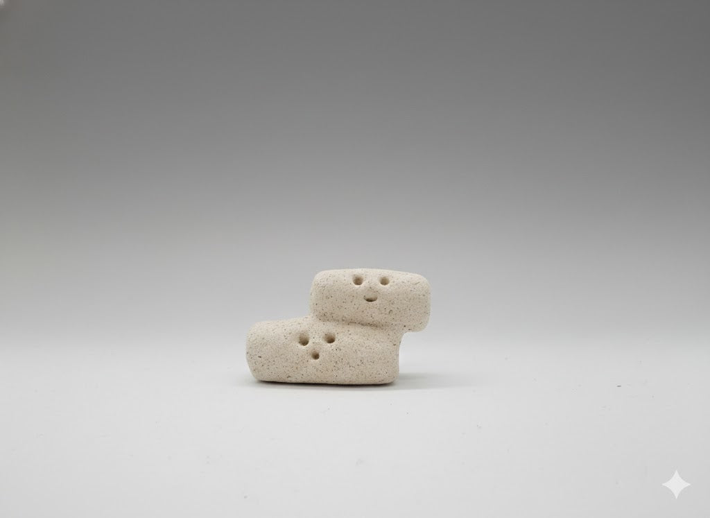 Little Stone Watcher: The "Double Spirit" | Raw Jingdezhen Clay Incense Holder